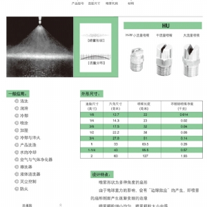 通用型HU扇形喷嘴